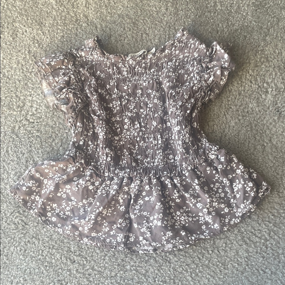 Liberty Love Chocolate Floral Blouse